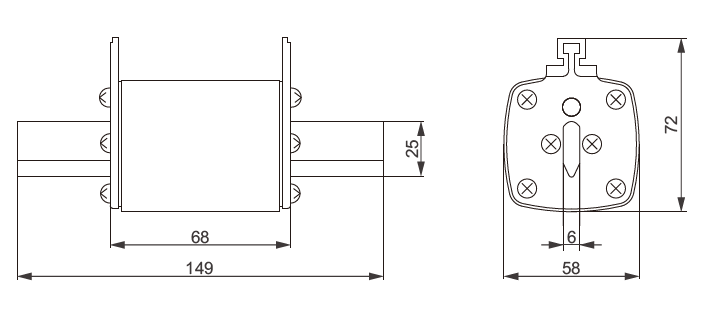 Taille du lien de fusible NH2